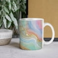thumbnail image 5 of 11 Oz Purple Blue and Golden Marble Coffee Mug, Elegant Mug for Tea & Coffee Time, 5 of 8