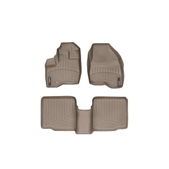 WeatherTech Custom Fit FloorLiners compatible with 2011-2014 Ford Explorer - 1st & 2nd Row, Tan