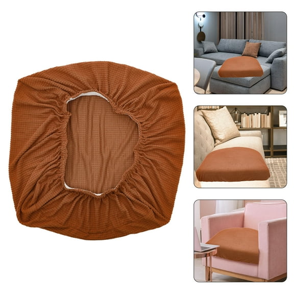 SEWCHICS Sofa Seat Cushion Covers Slipcover for Couch, Coffee Color, 1 Set, and Easy to Clean