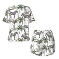 thumbnail image 5 of Lsque Palm Trees Zebra Women's Short-Sleeved Pajama Set - 2 Piece Soft and Lightweight Sleepwear Set-Large, 5 of 9