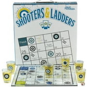 Fairly Odd Novelties Shooters & Ladders Drinking Fun Shot Glasses Party Game Gift Set, 7 Piece, Clear