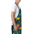 thumbnail image 3 of Lsque Colorful Dinosaurs Waterproof Apron Chef Aprons for Men Heavy Duty Chemical Work Apron Extra Long Grilling Aprons with Adjustable Bib Apron, 3 of 9