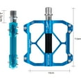 thumbnail image 3 of Mountain Bike Pedals Aluminum 9/16 Inch MTB Bicycle Pedals Wide Platform Flat Pedals, Lightweight Non Slip Bike Pedals Road Bike Adult, 3 of 6