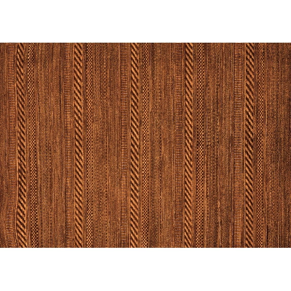 Ahgly Company Indoor Rectangle Abstract Orange Modern Area Rugs, 2' x 5'