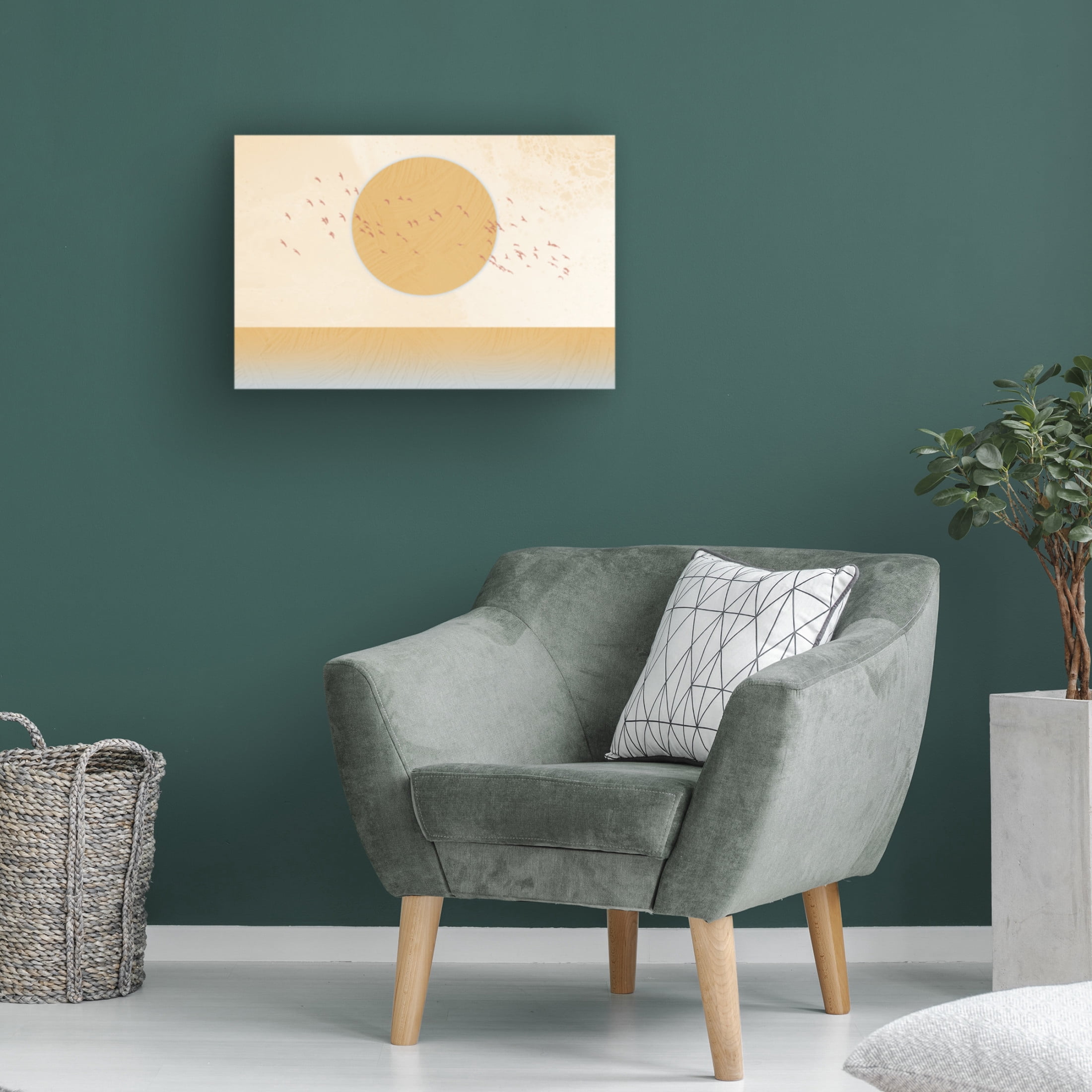 Trademark Fine Art Fadil Roze  Golden Sun Canvas Wall Art
