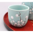 thumbnail image 3 of Set Sake Mose Cafolo, cerámica japonesa, 5 piezas, color ciruela blanca, 3 of 5