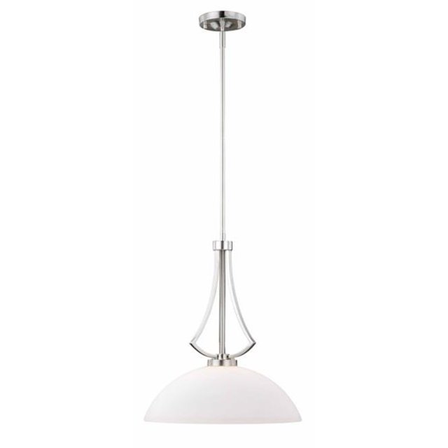 Vaxcel International P0204 1 Light Mea Pendant, Satin Nickel