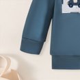 thumbnail image 5 of CAUYDY Infant Fall Winter Outfits Set Newborn Long Sleeved Pullover Sweatpants 2PCS Toddler Casual Clothes 3 6 9 12 18 24 Months 3T 4T 5T Blue for Sizes 6-12 Months, 5 of 6