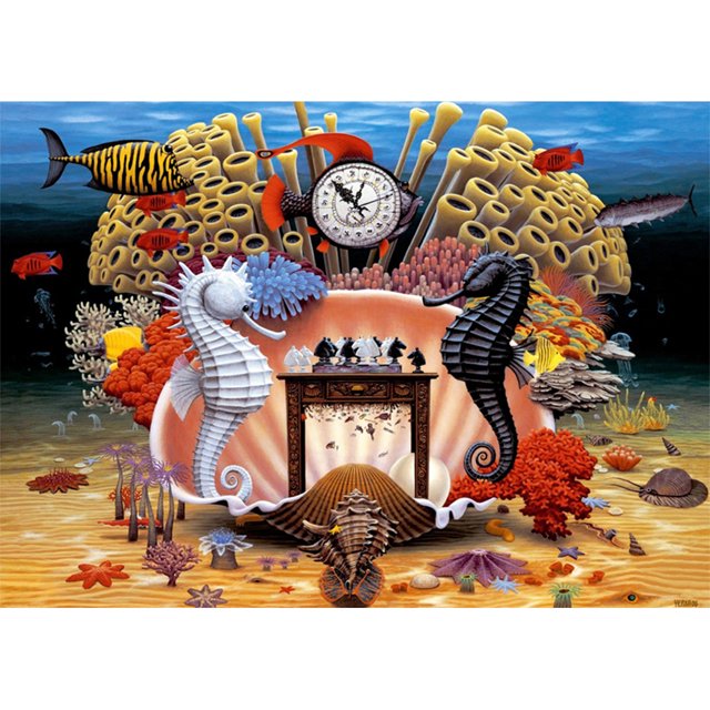 Taladro de pintura de diamante (DE4600) Mundo submarino 5D Bordado completo Arte de la pared Decoración 30x40cm Hugtrwg Para estrenar
