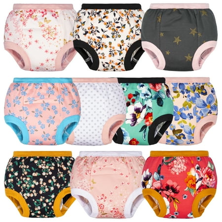 

BIG ELEPHANT Baby Girls Training Underpants for Toddler Training Pants 10 Pack 5T