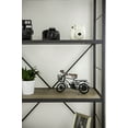 thumbnail image 2 of Manor Park Rustic Metal and Media Bookshelf Bookcase, Driftwood, 2 of 5