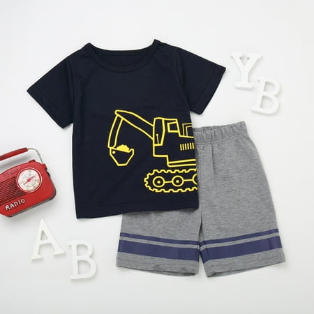 

Hawee Toddler Boys&Girls Summer Short Set 2 Piece Pajamas