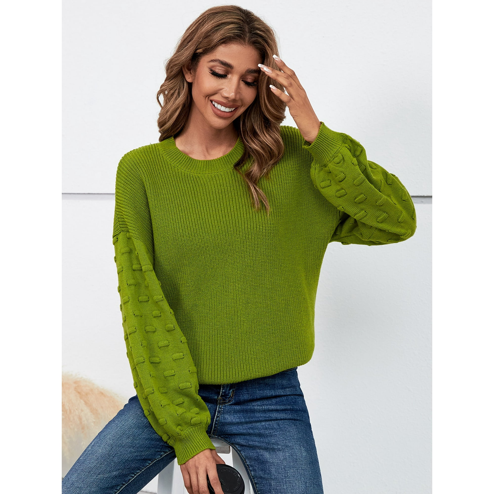 Green ladies sweater hot sale
