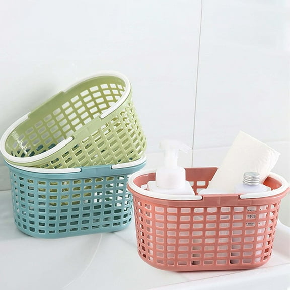 Fufafayo under $5 Portable Shower Caddy Basket, Plastic Organizer Storage Tote with Handles for Home, Bathroom, College Dorm, Kitchen