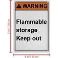 thumbnail image 2 of Weatherproof Vertical ANSI Fuel Sign (Flammable storage Keep out) 8 in" x 12 in" UV Resistant Indoor Outdoor Workplace Insdustrial Caution Warning Sign, 2 of 7