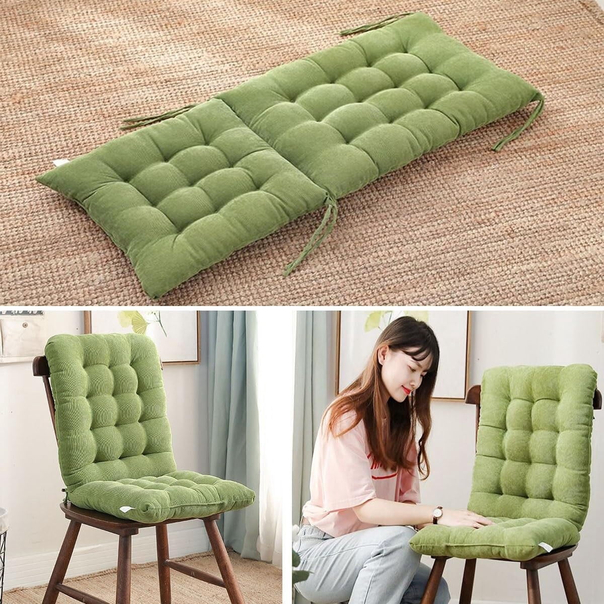 High Back Chair Seat Cushion Dining/Kitchen/Office Chair Pads with Ties Thickened One-Piece Rocking Chair Cushion, Indoor/Outdoor Furniture Patio Chair Cushion