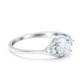 thumbnail image 2 of Simulated Cubic Zirconia Size-5 Art Deco Engagement Ring 925 Sterling Silver, 2 of 7