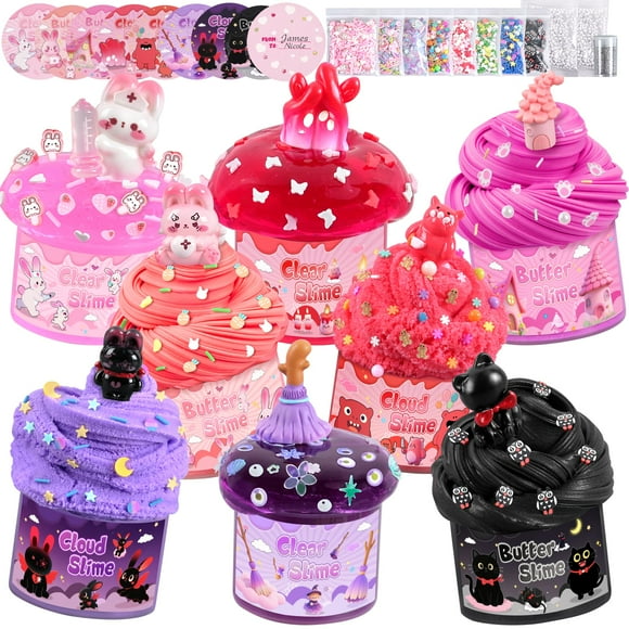 Slime Kit Joytry, 8 paquetes de Spooky Halloween con complementos de demonios