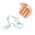 thumbnail image 1 of Fidget Tangle Palm Metallic, paquete de 2 unidades, acero plateado y oro rosa, 1 of 7
