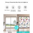 thumbnail image 4 of Window Privacy Film Spring Floral Birds Stained Glass Window Film Decorative Sun Block Window Cover Watercolor Birds Chic Flowers Window Clings Static Adhesive Sticker for Bathroom 23.6"x59", 4 of 7