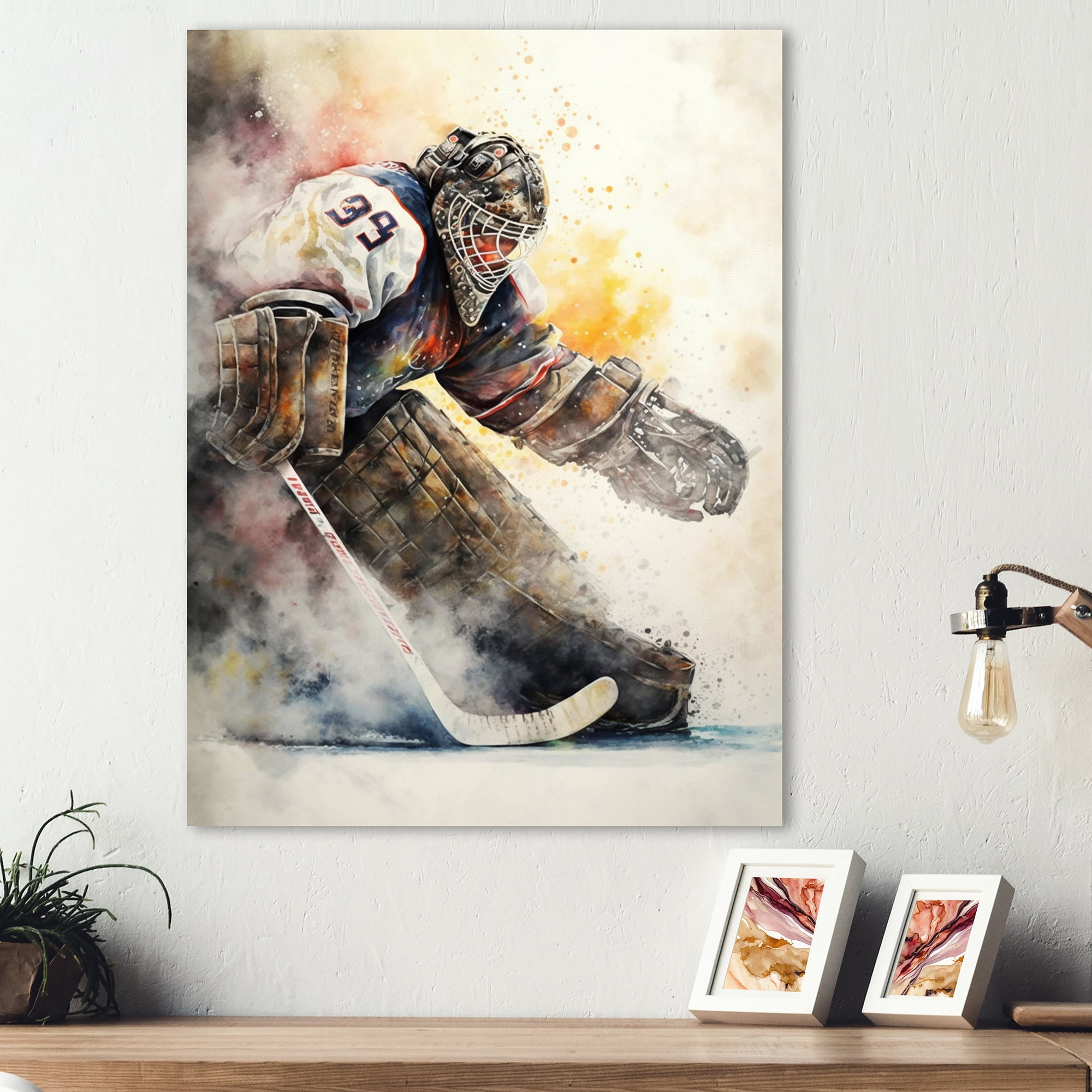 Designart Hockey Goalie During Game VII Canvas Wall Art