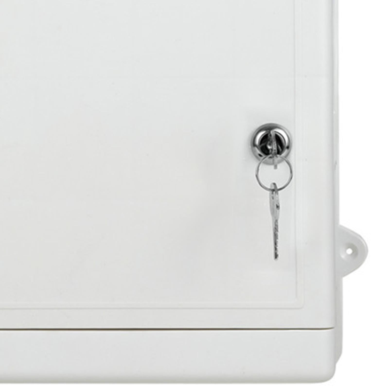 Baoblaze Wall Mount Mailbox Back Hollow Letter Box for Office Building Outdoor Street White