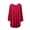 Red, variant on aidice Plus Size Tops for Women Pajamas V Neck Long Sleeve Soft Comfy Side Split Homewear Tee Shirts