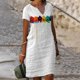 thumbnail image 2 of Vestidos de manga corta para mujer Vestido de tirantes con estampado de flores a la moda Vestido con cuello en V hasta la rodilla Pompotops ghjkhdj16773, 2 of 5