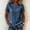 Blue, variant on Womens Solid Blue Crew Neck Short Sleeve Top - Breathable Polyester Relaxed Fit Everyday Basic Tee S-XXL,Size L