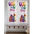 thumbnail image 6 of Living Room Curtains 72 Inches length, Happy Birthday Window Treatment Curtain Drapes, Colorful Balloon Gifts Patterns Light Filtering Drapes for Bedroom Laundry Room, 52"x72", 2 Panels, 6 of 7