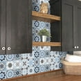 thumbnail image 5 of 24 Sheet Wall Stickers Blue Flowers Tiles Decor Kitchen Backsplash Self Adhesive Vinyl Decals Peel and Stick 6x6", 5 of 7