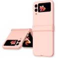 thumbnail image 1 of HAHDAXIA Étui Ultra Mince pour Samsung Galaxy Z Flip 3, Design Unique 3-en-1, Étui Arrière Rigide en PC Mat, Protection Complète pour Galaxy Z Flip 3 5G 2021 (Rose), 1 of 7