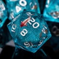thumbnail image 2 of D & D-dados de núcleo de flujo líquido, actividad líquida, ojo y anillo, borde afilado, mazmorra D y D, dragón, Pathfinder, juegos de rol, dados, 2 of 4