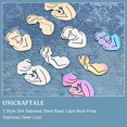 thumbnail image 5 of 9Pcs 3 Style 3 Colors Pregnant Woman Charms 304 Stainless Steel Mother Pendants Unique Motherly Love Charms Necklace Jewelry Pendants for DIY Necklace Gifts for Mother's Day, 5 of 9