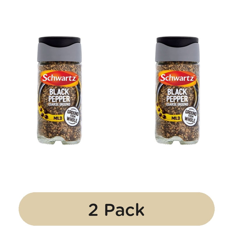 Schwartz Coarse Black Pepper Jar 33g, British Import (Pack of 2)