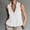 White, variant on Babysbule Women's Sleeveless V Neck Ruffle Trim Cotton Tank Top Casual Peplum Blouse for Summer Daily Wear Vacation Dating