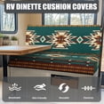 thumbnail image 4 of Yuyamidu Aztec Ethnic Gemoetric RV Dinette Cushion Covers Green RV Couch Covers for Sofa Replacement RV Cushion Covers Set Soft Loveseat Slipcovers for Travel Trailer Couch, 4 of 7
