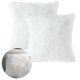 thumbnail image 2 of 2 Pieces Fluffy Pillow Covers, Square Faux Fur Pillows Soft Artificial Fur Throw Pillowcase Fluffy Fur Fur Pillows Decorative Throw Pillows, 2 of 4