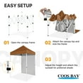thumbnail image 6 of COOS BAY 5x5 Outdoor Portable Canopy Tent with One Removable Sunwall, Pop up Canopy with Carry Bag, Khaki, 6 of 8