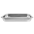 thumbnail image 2 of Cat Litter Box Open Cat Litter Holder Stainless Steel Litter Box Kitten Litter Pan, 2 of 2