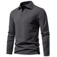 thumbnail image 2 of Men Blouses Long Sleeve Tan Top Men Football Shirt Small Long Sleeve Shirts 100 T Shirt Mens Tee Pack Men's 100 Plain Solid Shirts Loose Casual T L Shor Grey L, 2 of 9