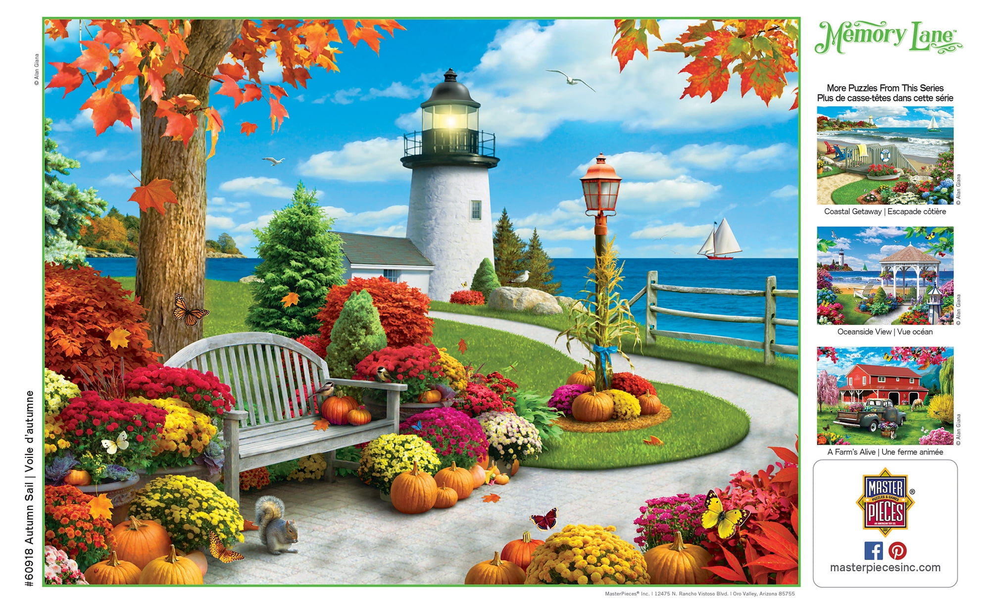 Masterpieces Memory Lane Collection - Autumn Sail - 300 EZ Grip Piece Jigsaw Puzzle