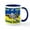 White/Navy Inside, variant on CafePress - Distressed, 80S Style, Ukraine, Ghost Of Kyiv, Zel - 11 oz Ceramic Mug - Novelty Coffee Tea Cup