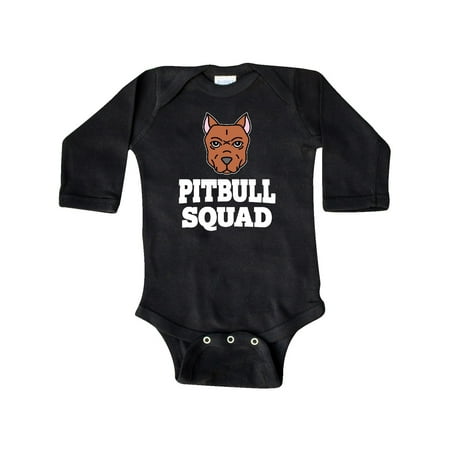 

Inktastic Dog Pitbull Squad Gift Baby Boy or Baby Girl Long Sleeve Bodysuit