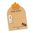 thumbnail image 2 of Kuntesetty Baby's First Halloween Footprint Plaque DIY Family Birthday Decorative Board Pumpkin, 2 of 9