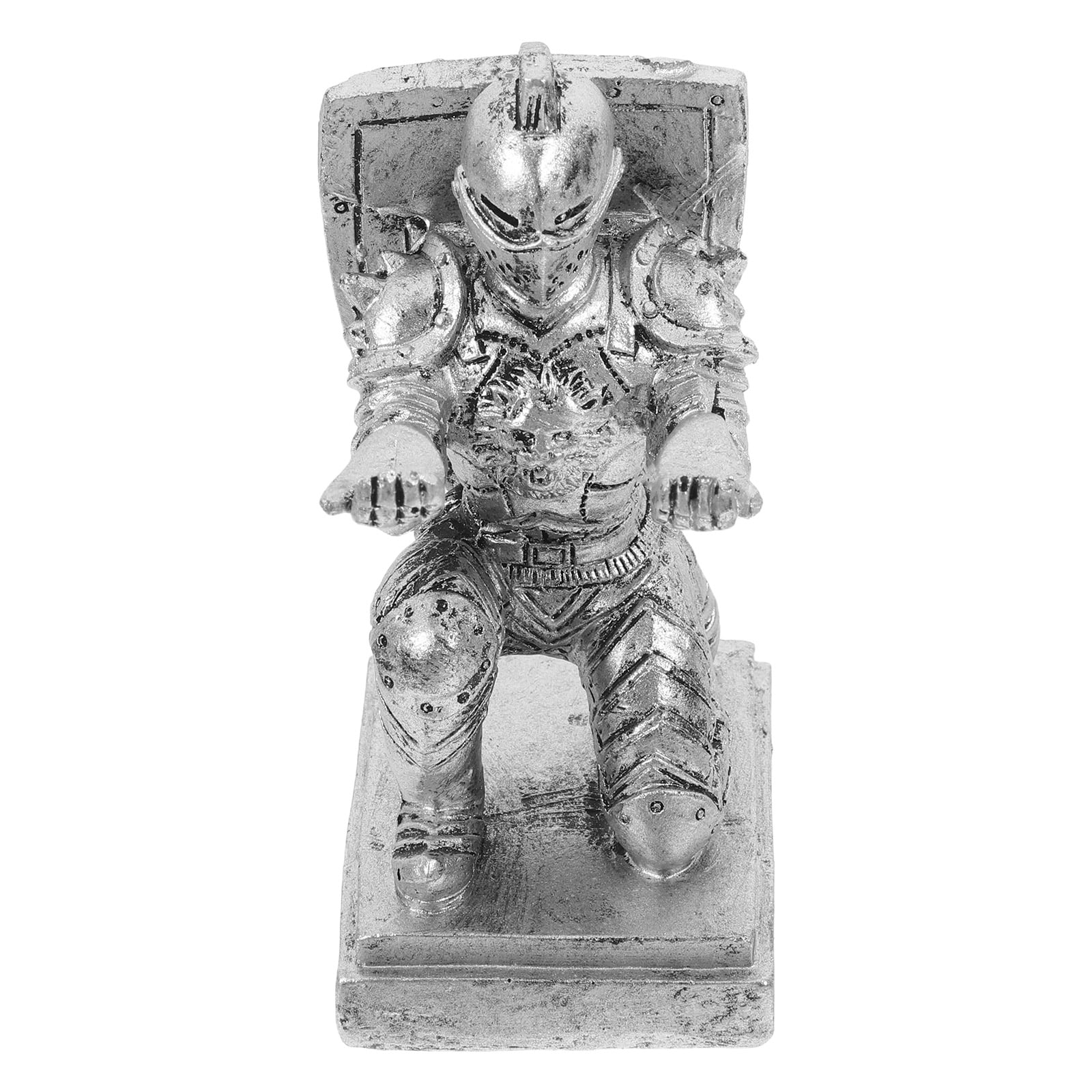 2pcs Resin Knight Shape Pen Holder Desk Organizer Accessories Desk Decoration Pen Stand For Office And Home Stationery Decor