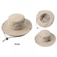 thumbnail image 3 of Mens Chapeau de Soleil Seau Pêche Randonnée Chapeau Large Bord UV Protection Chapeau, 3 of 5