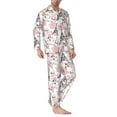 thumbnail image 2 of Daiia Paris for Men's Long-Sleeved Pajama Set – Soft & Comfortable Sleepwear Button-Up Pajamas Cozy Lounge Wear-X-Large, 2 of 7