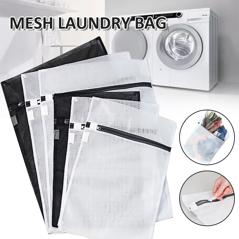 Zipped Laundry Wash Bag Net Washing Mesh Lingerie Underwear Bra Clothes Socks 