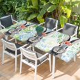 thumbnail image 2 of Easter Bunny Table Cloths for 8 Foot Rectangle Tables, Spring Flowers Green Leaves Pastoral Plants Patio Waterproof Elastic Fitted Tablecloths, Washable Rectangular Table Cover for Camping, 2 of 8